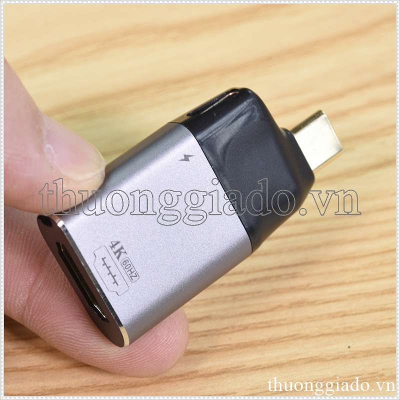 Đầu chuyển Type C sang HDMI 4K 60Hz có hỗ trợ cổng sạc điện