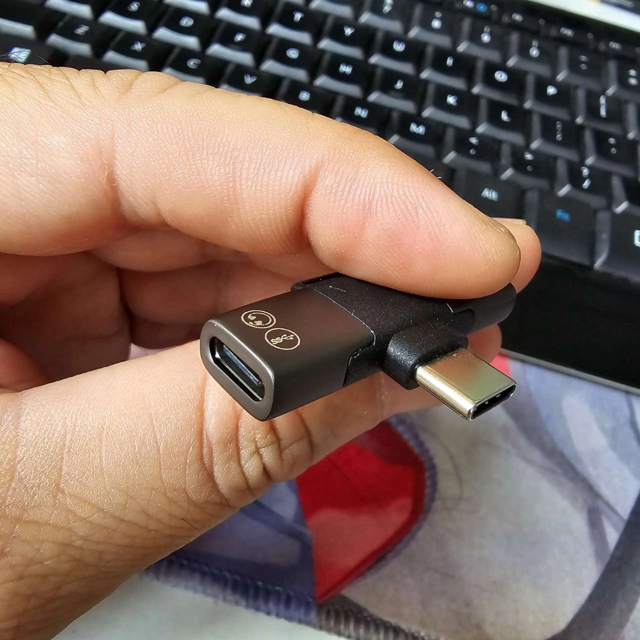 Đầu chuyển Type-C từ 1 cổng ra 2 cổng PD Music/USB3.0