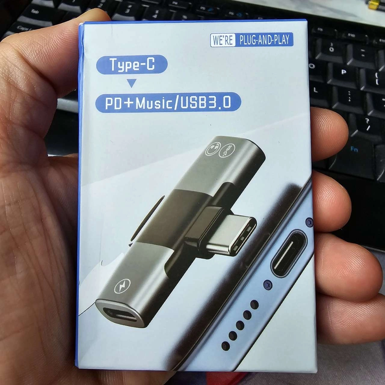 Đầu chuyển Type-C từ 1 cổng ra 2 cổng PD Music/USB3.0