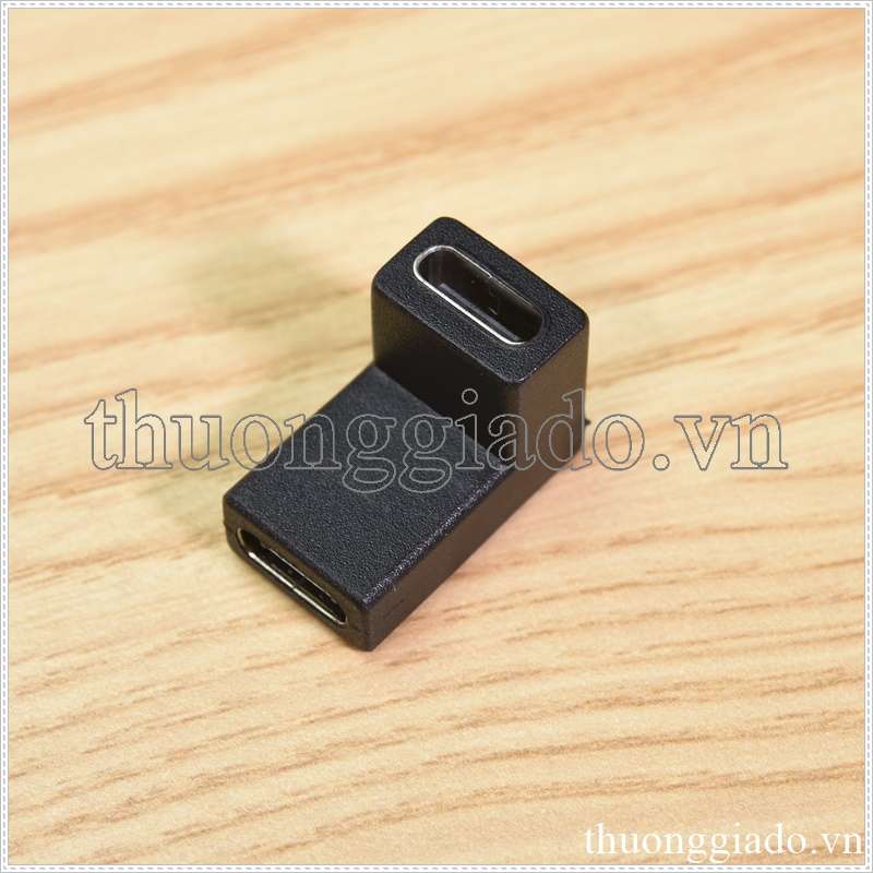 Đầu nối Type C 3.1 (2 đầu cái, gập góc vuông 90 độ theo chiều ngang)