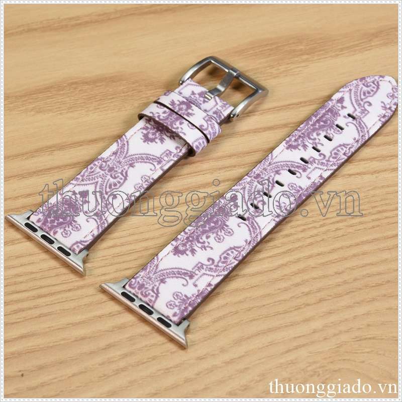 Dây đồng hồ Apple Watch 38mm/ 40mm/ 41mm/ 42mm/ 44mm/ 45mm (chất liệu da, họa tiết Celine) series 1 đến series 7