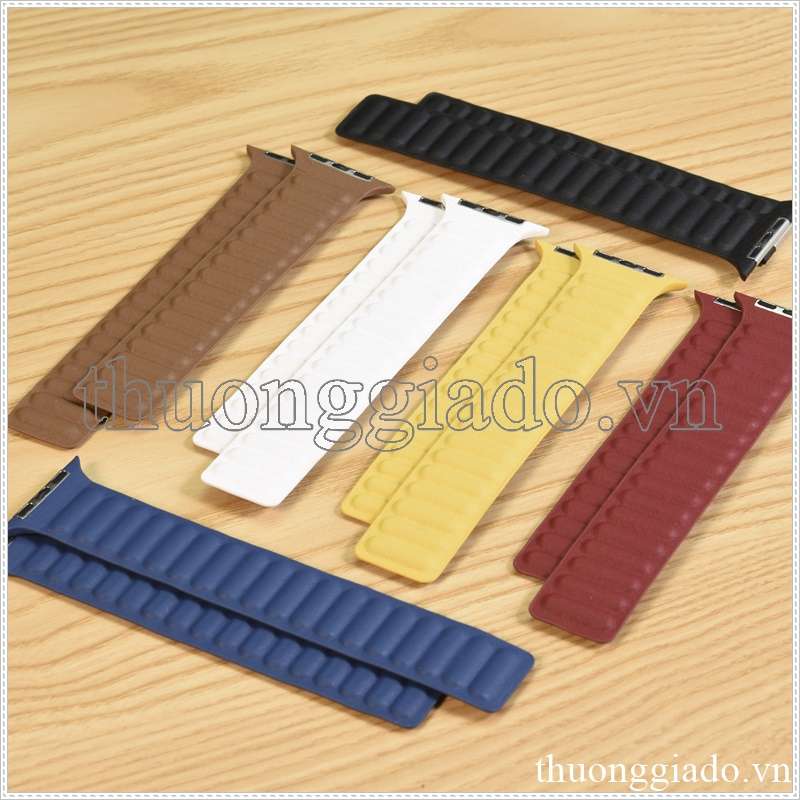 Dây đồng hồ Apple Watch 38mm/ 40mm/ 41mm/ 42mm/ 44mm/ 45mm (chất liệu da, phong cách Leather Link) series 1 đến series 7