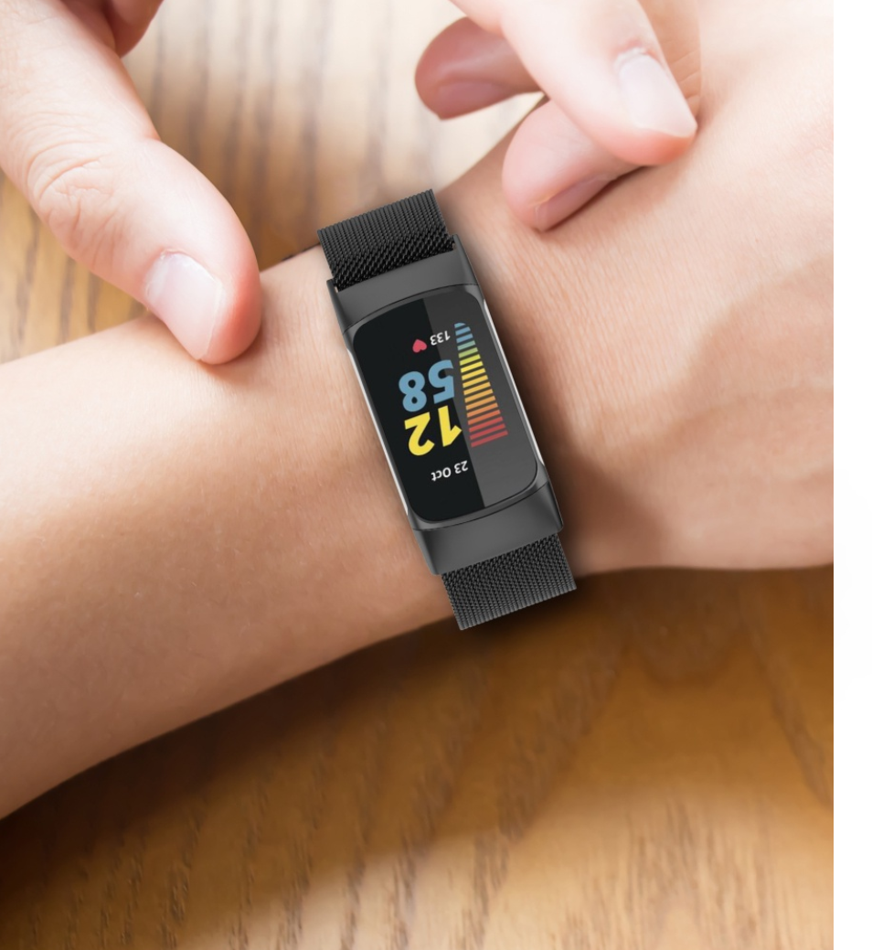 Dây đồng hồ Fitbit Charge 5 (chất liệu hợp kim, mắt lưới nhỏ)