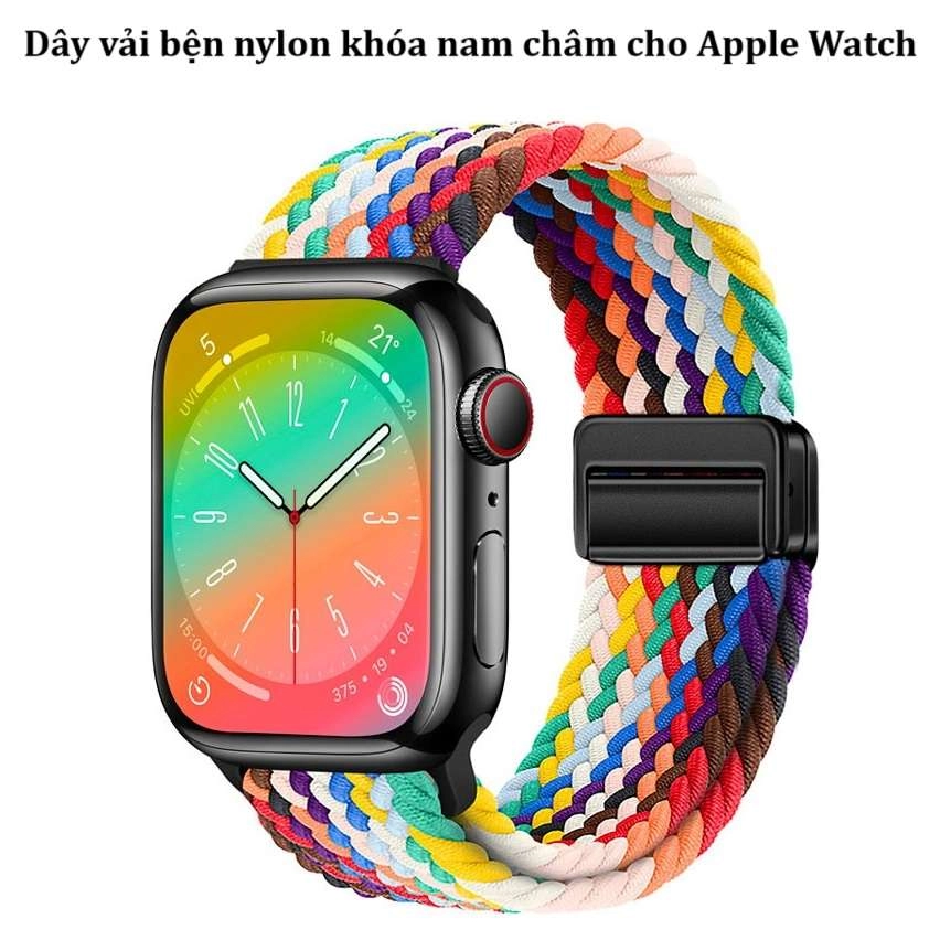 Dây vải bện nylon khóa nam châm cho Apple Watch
