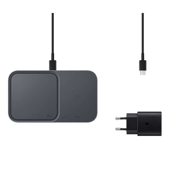Đế sạc đôi không dây Samsung P5400 Super Fast Wireless Charger Duo (Max 15W) kèm bộ cáp sạc 25W