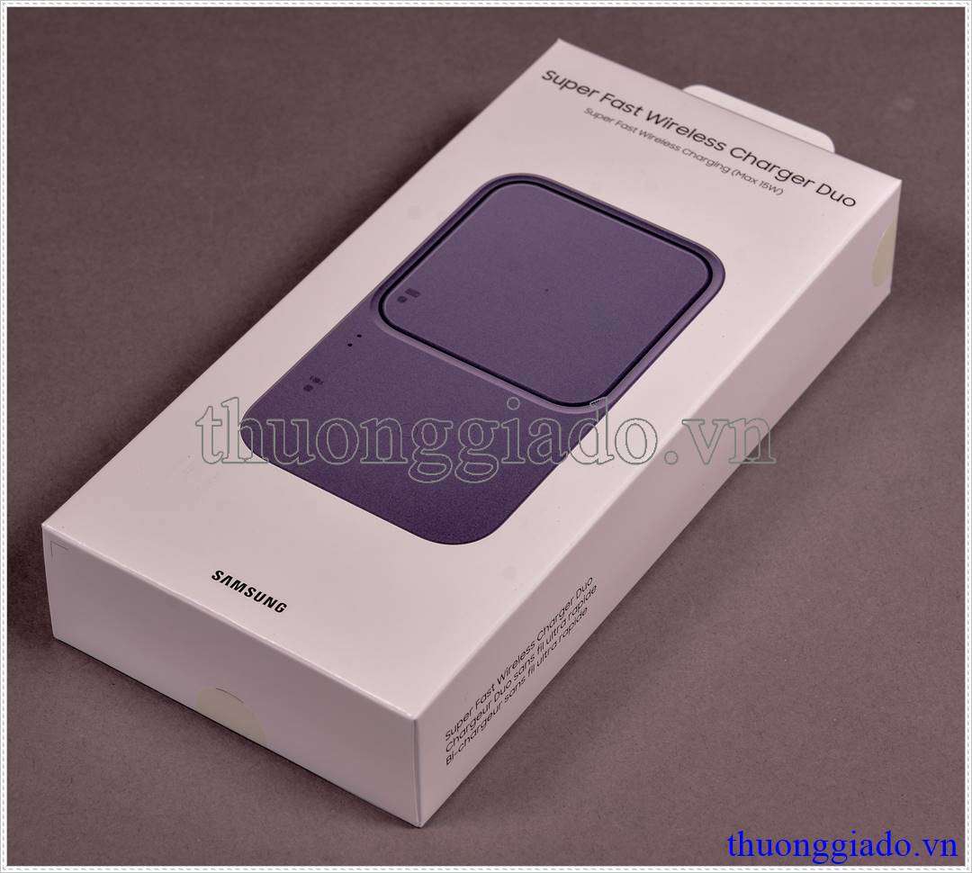 Đế sạc đôi không dây Samsung P5400 Super Fast Wireless Charger Duo (Max 15W) kèm bộ cáp sạc 25W