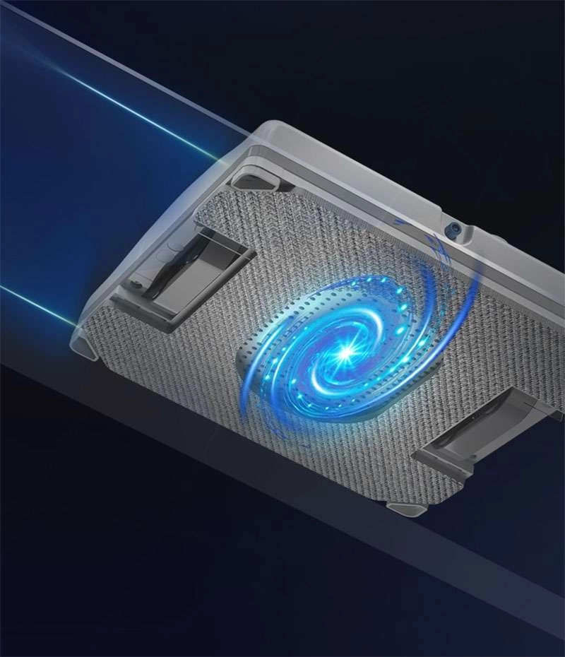 Robot Lau Cửa Kính Hutt W8 Mới Tự Động Thông Minh Phun Nước Lau Kính (Lực Hút Cao 3200Pa, pin 300mA, làm sạch 24m2)