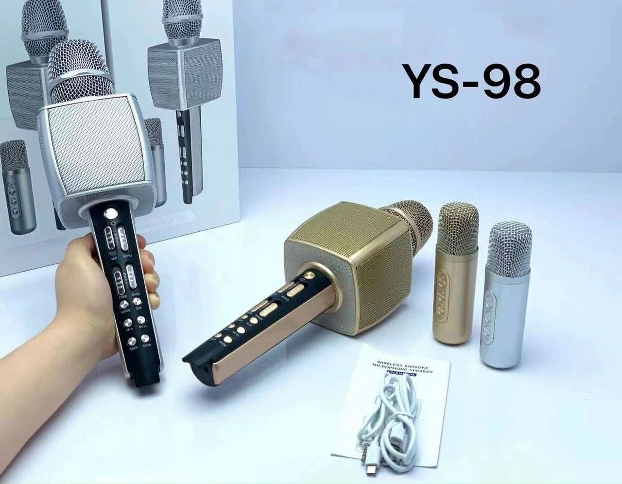 Mic Karaoke kèm loa bluetooth SU-YOSD YS-98 chính hãng (kèm mic phụ để song ca)