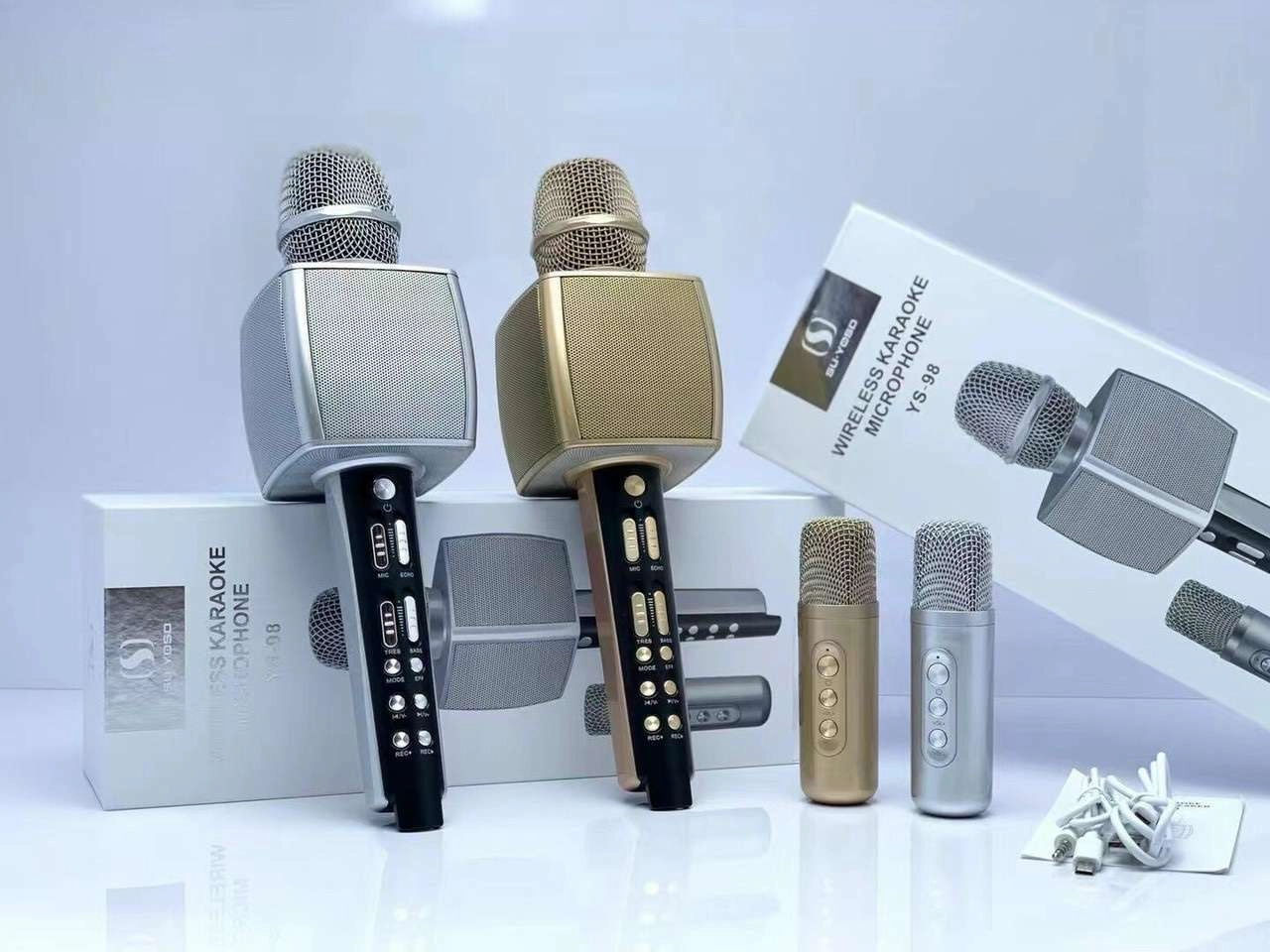 Mic Karaoke kèm loa bluetooth SU-YOSD YS-98 chính hãng (kèm mic phụ để song ca)