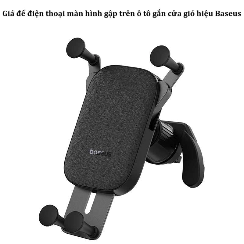 Giá đỡ điện thoại màn hình gập trên ô tô gắn cửa thông gió hiệu Baseus UltraControl Mega Series