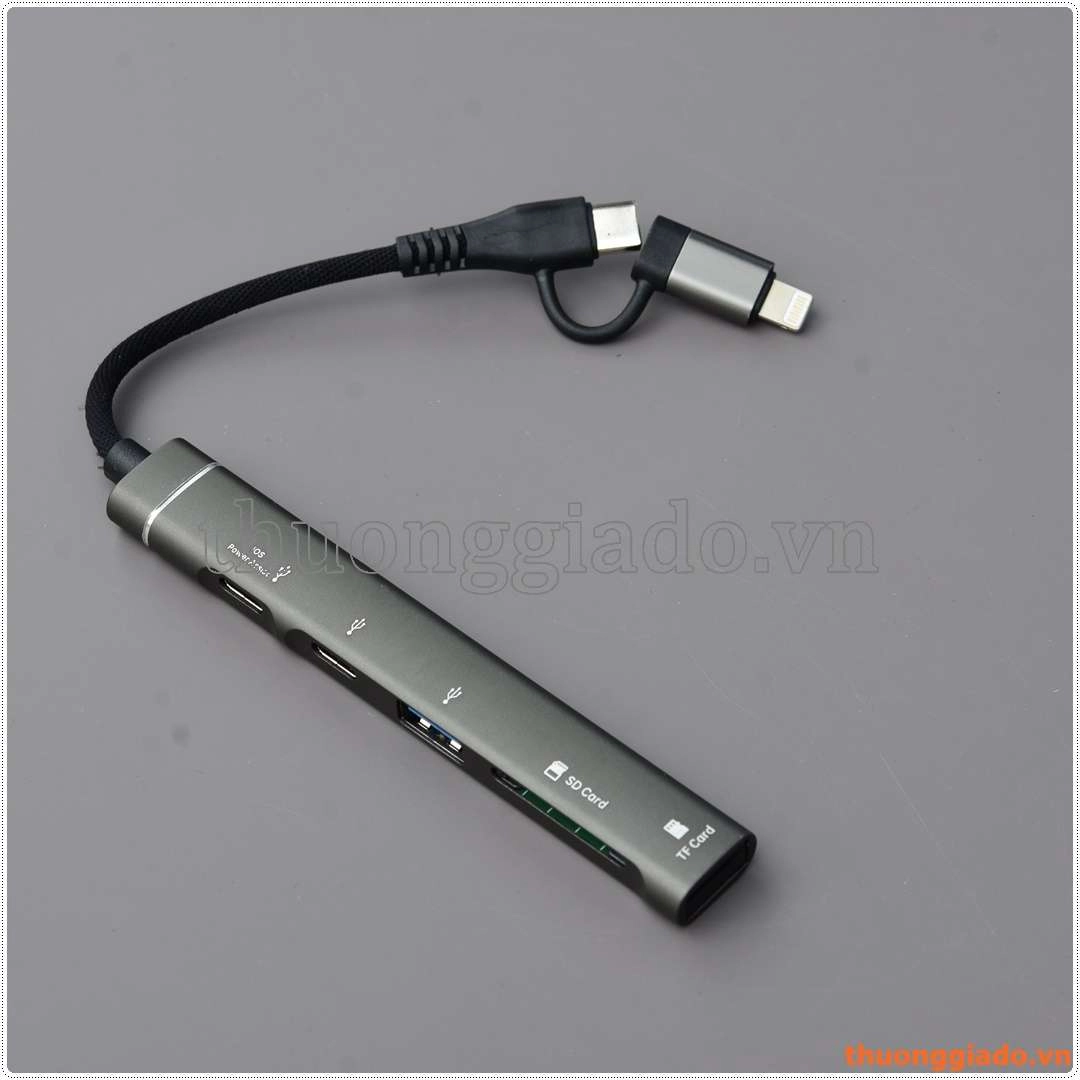 Lightning Type C to combo usb hub (5 in 1)
