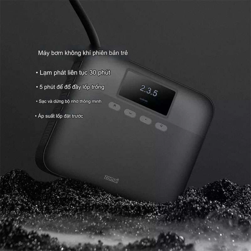 Máy bơm lốp ô tô xiaomi 70mai Midrive TP03 Máy bơm lốp ô tô xiaomi 70mai Midrive TP03