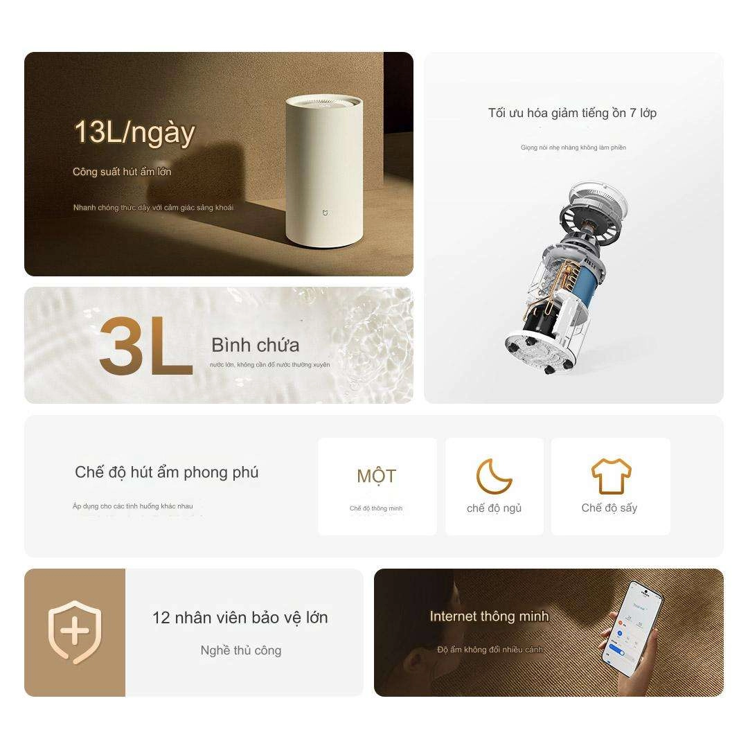 máy hút ẩm thông minh xiaomi 13L