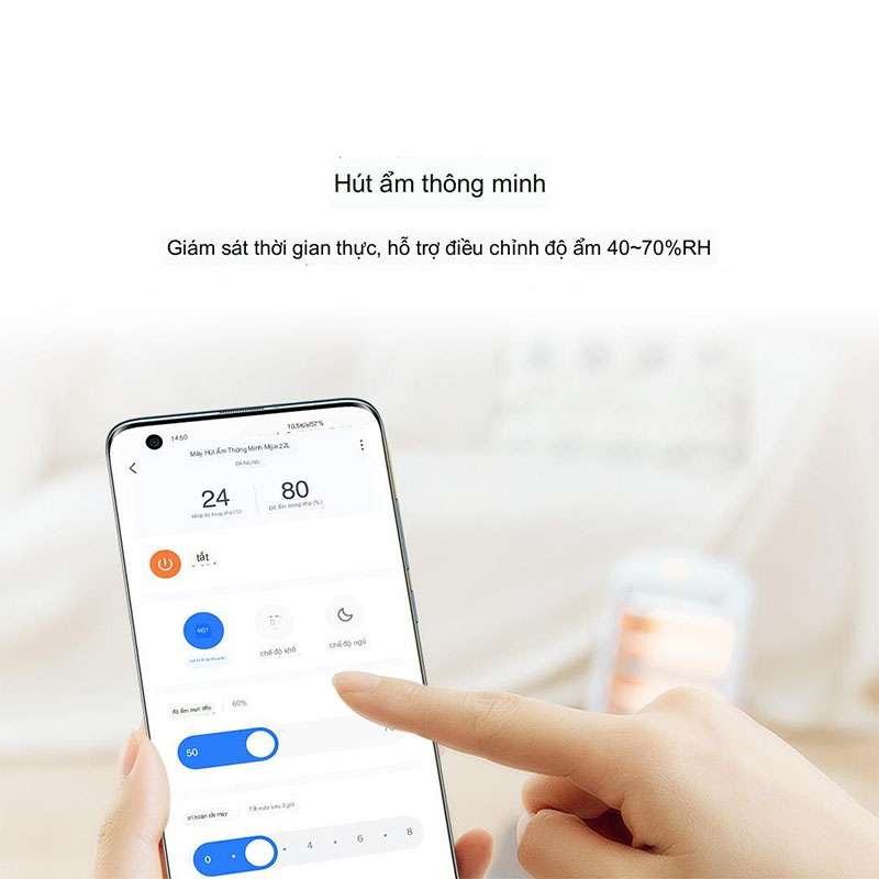 Máy Hút Ẩm Thông Minh Mijia 22L Trắng (kết nối Mi Home) Chính Hãng