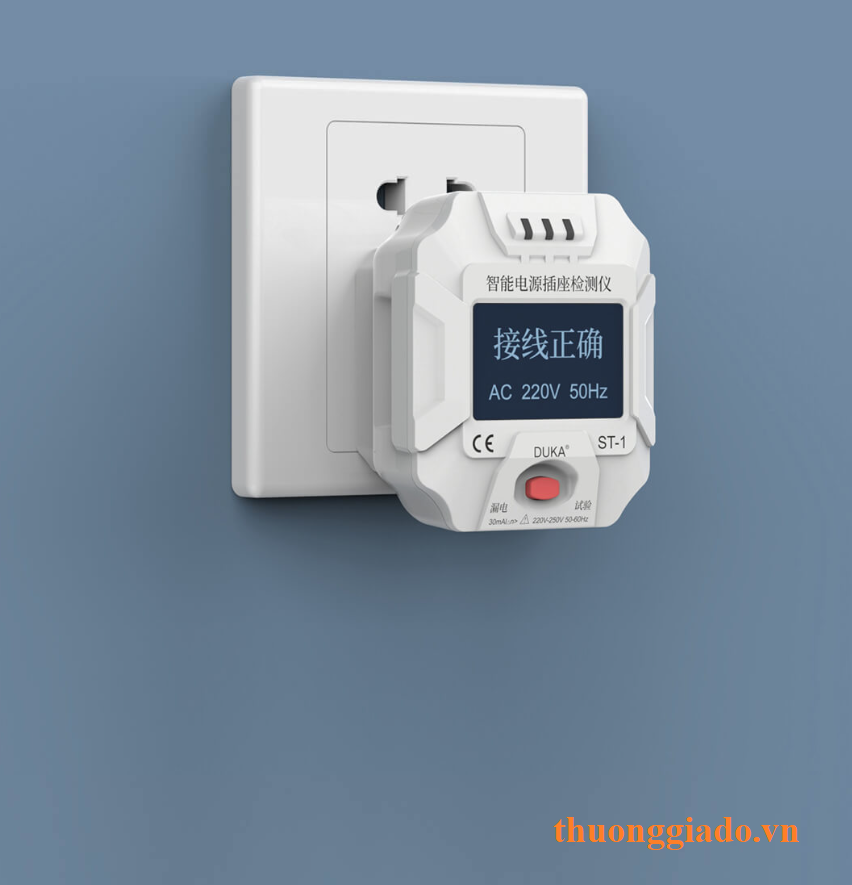 Máy kiểm tra ổ cắm, máy dò điện thông minh DUKA ST-1