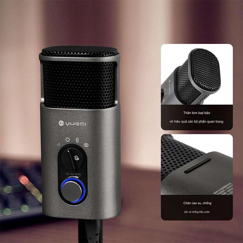 Micrô phát sóng trực tiếp có dây Yuemi
