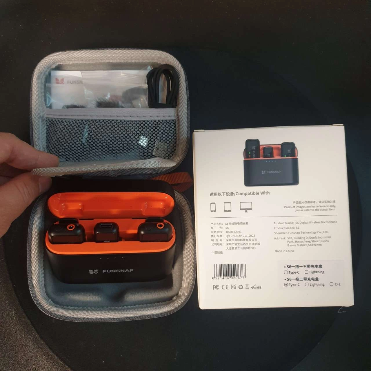 Micro thu âm cài áo lọc tiếng ồn FUNSNAP S6