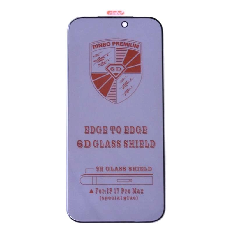 Miếng dán kính cường lực chống nhìn trộm iPhone 17 / iPhone 17 Pro / iPhone 17 Pro Max / iPhone Air 2025 (9H, tràn viền Special Glue) hiệu Rinbo