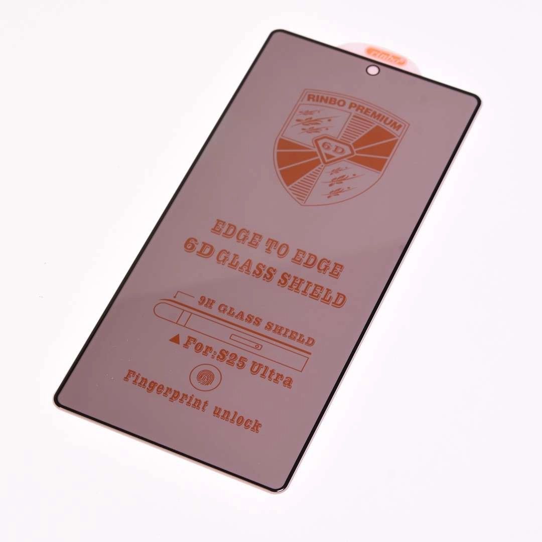 Miếng dán kính cường lực chống nhìn trộm Samsung Galaxy S25 Ultra, S25 Plus, S25 (hiệu Rinbo, full màn, 9H)