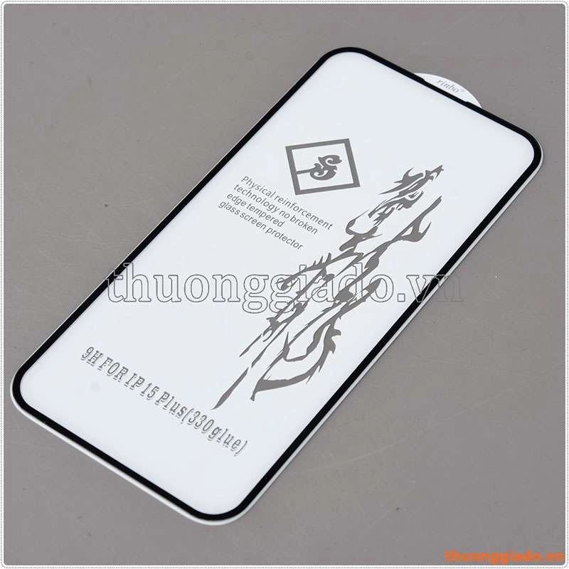 Miếng dán kính cường lực chống vân tay iPhone 15 Plus hiệu Rinbo