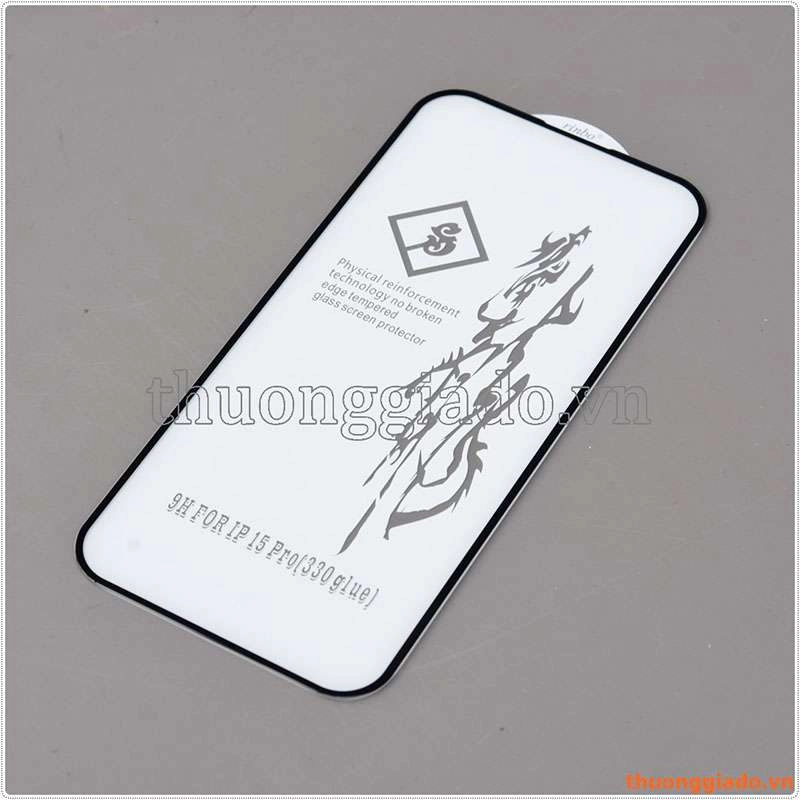 Miếng dán kính cường lực chống vân tay iPhone 15 Pro hiệu Rinbo