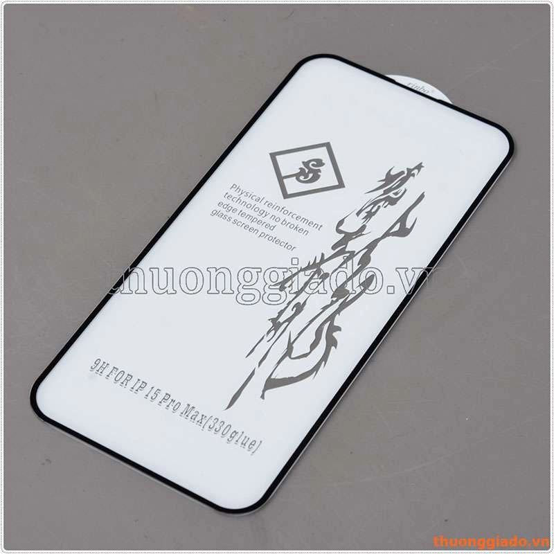 Miếng dán kính cường lực chống vân tay iPhone 15 Pro Max hiệu Rinbo