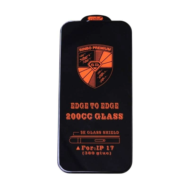 Miếng dán kính cường lực iPhone 17 (9H, tràn viền, 380 glue) hiệu Rinbo
