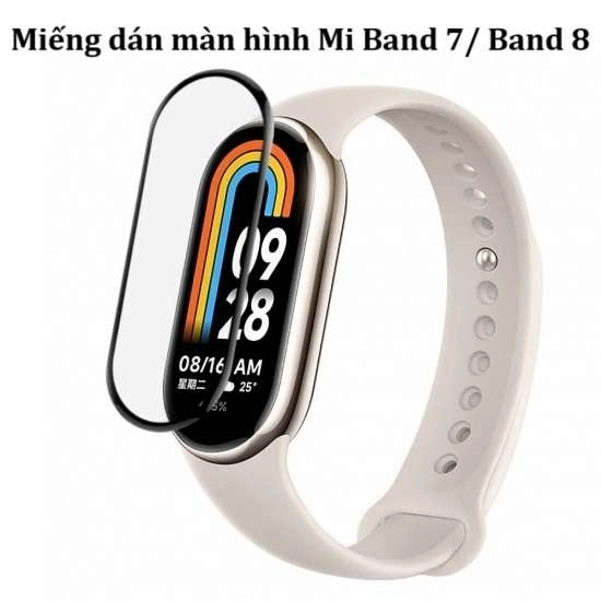 Miếng dán kính cường Lực Xiaomi Mi band 8/ Mi band 7 (3D, Full màn, PMMA)