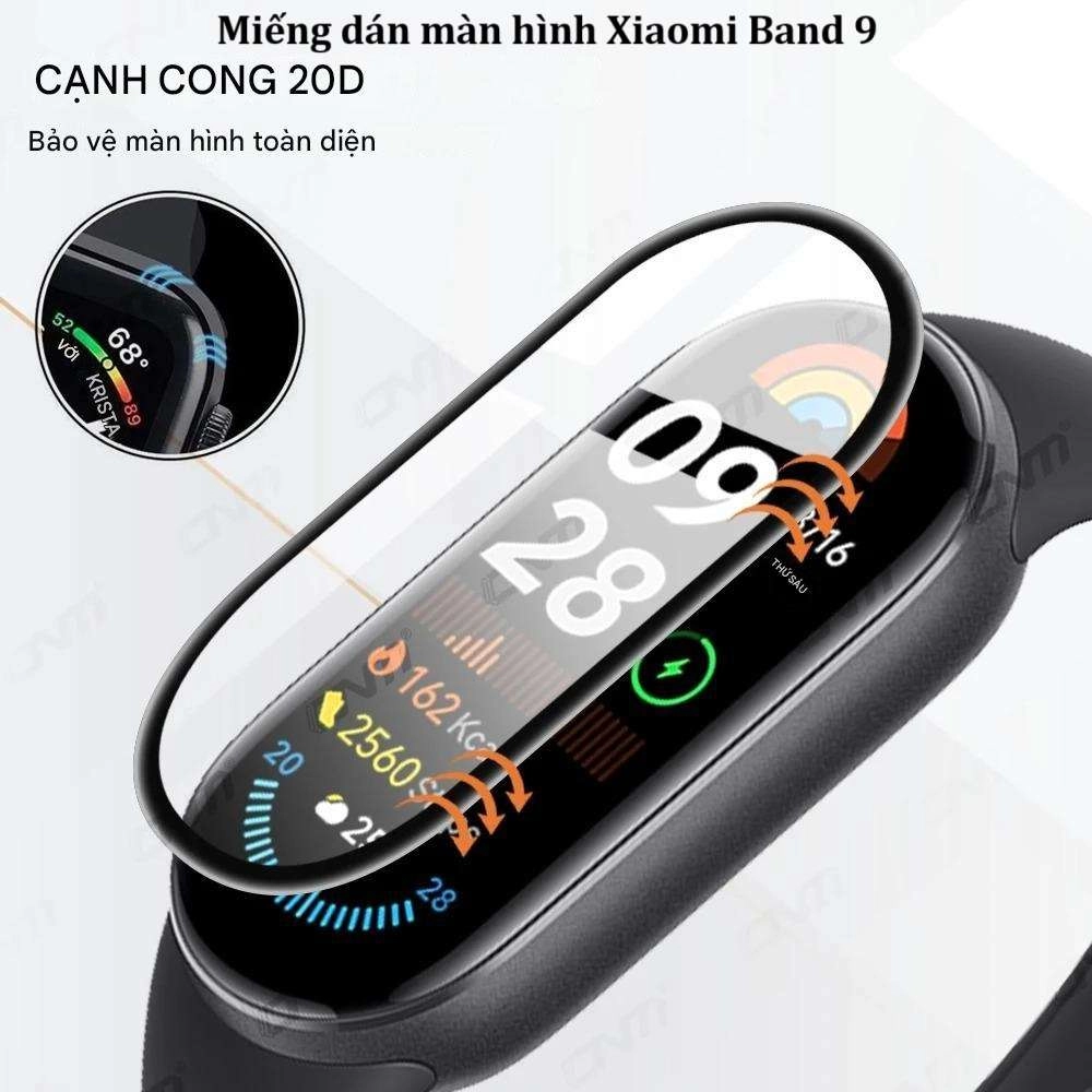 Miếng dán kính cường Lực Xiaomi Mi band 9 (20D, Full màn, PMMA)