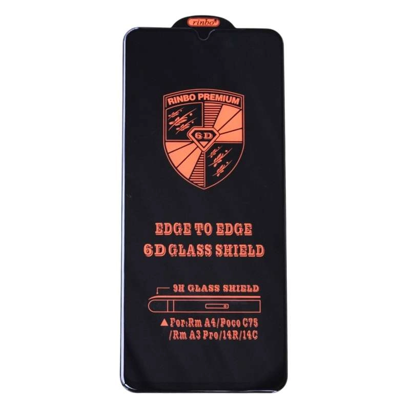 Miếng dán kính cường lực Xiaomi Redmi A4/ Poco C75/ Redmi A3 Pro/ Redmi 14R/ Redmi 14C (hiệu Rinbo, full màn, 9H)