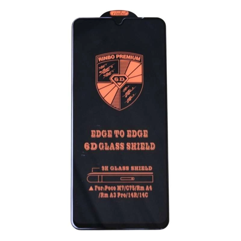 Miếng dán kính cường lực Xiaomi Redmi A4/ Poco C75/ Redmi A3 Pro/ Redmi 14R/ Redmi 14C (hiệu Rinbo, full màn, 9H)
