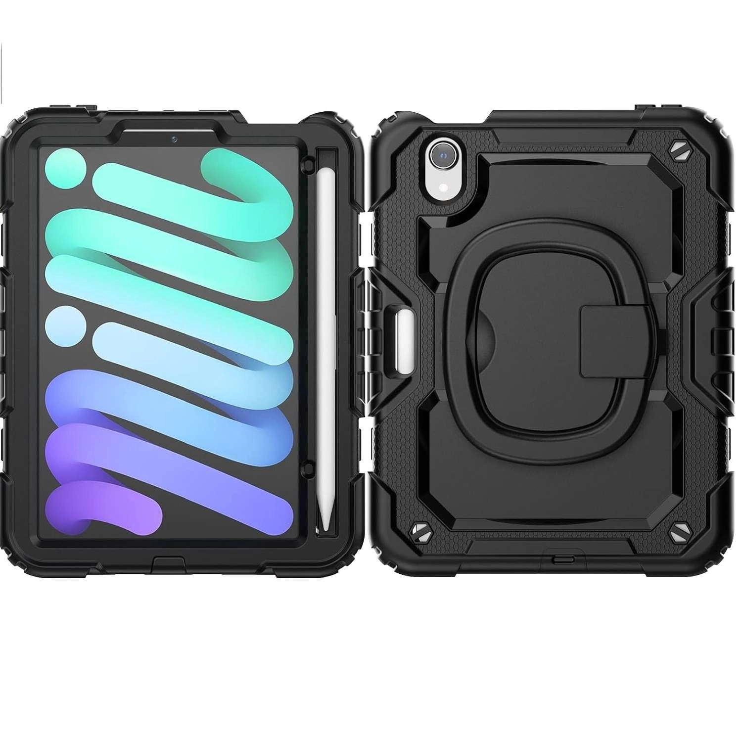 Ốp lưng chống sốc iPad Mini 6 (3 lớp bảo vệ siêu bền, tay cầm xoay 360 độ)