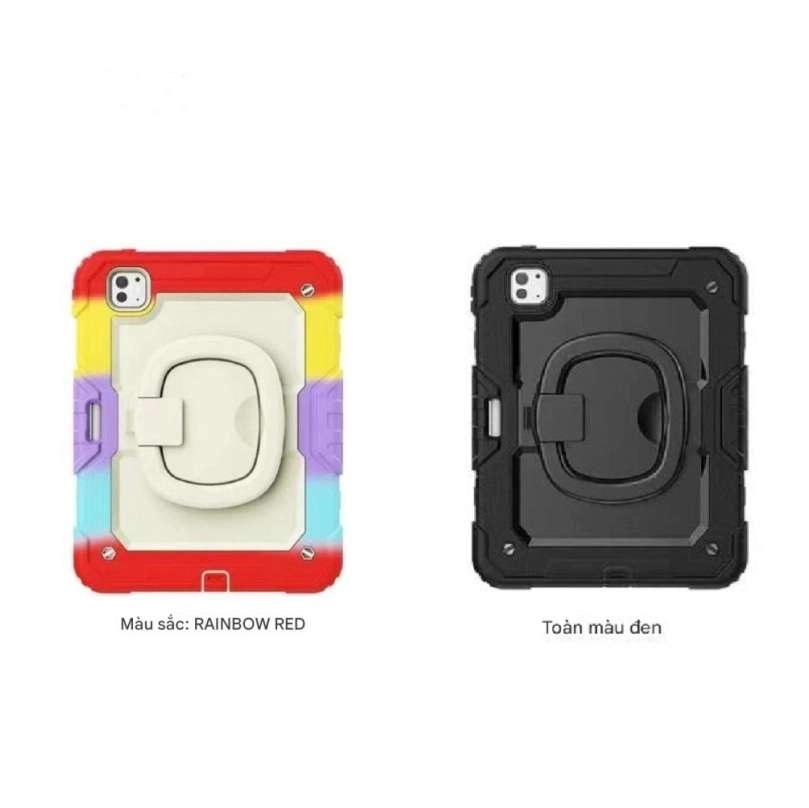 Ốp lưng chống sốc iPad Pro 11 2020/2022/ iPad Air 4 10.9/ iPad Air 5 10.9 (3 lớp bảo vệ siêu bền, tay cầm xoay 360 độ)