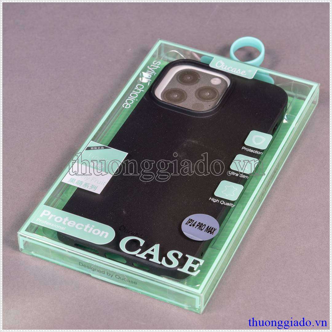 Ốp lưng dẻo màu đen iPhone 14 Pro Max hiệu Vu Case	