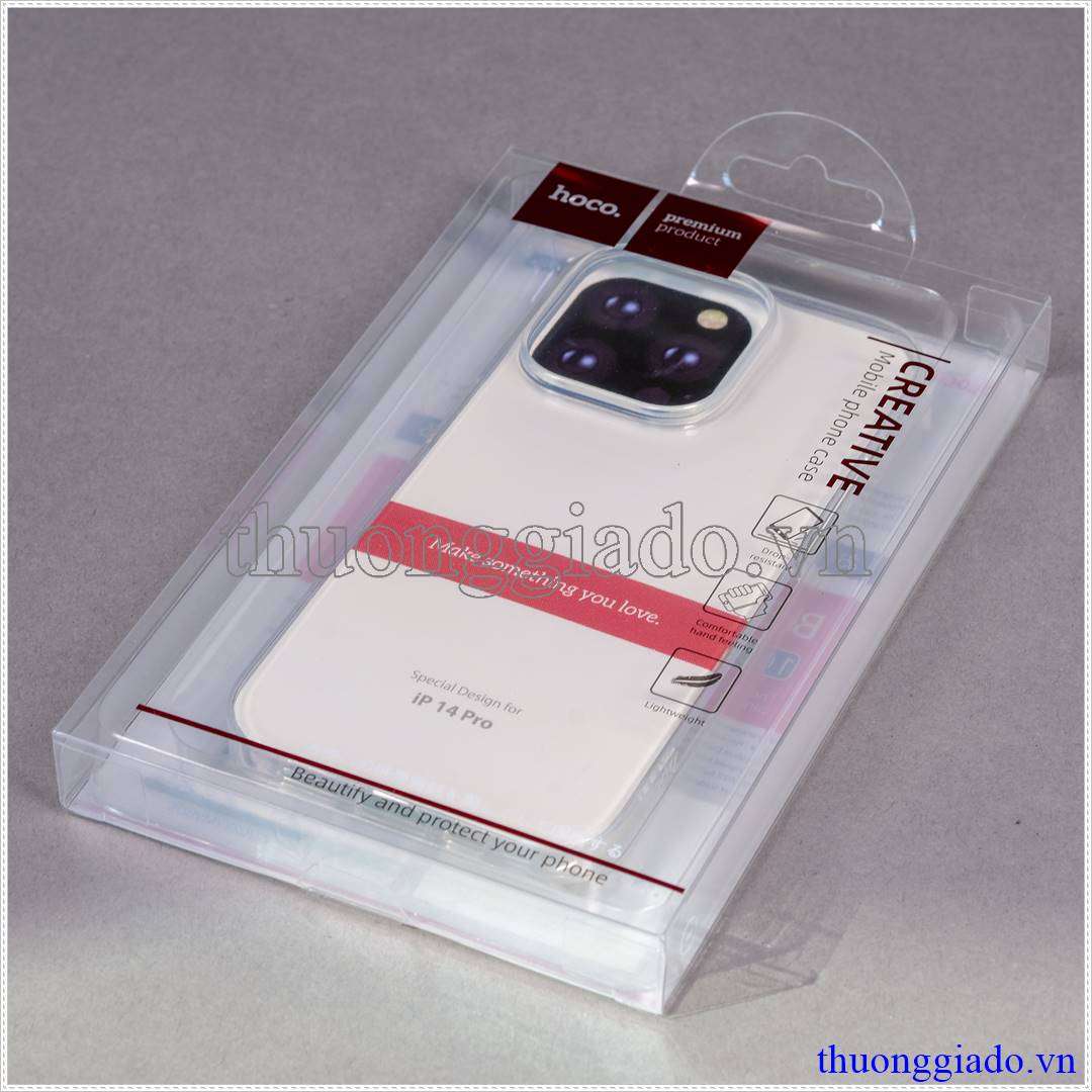 Ốp lưng dẻo iPhone 14 Pro màu trong suốt hiệu HOCO