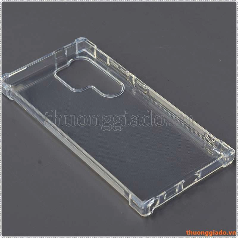 Ốp lưng dẻo trong suốt Samsung Galaxy S24 Ultra, chống sốc 4 góc