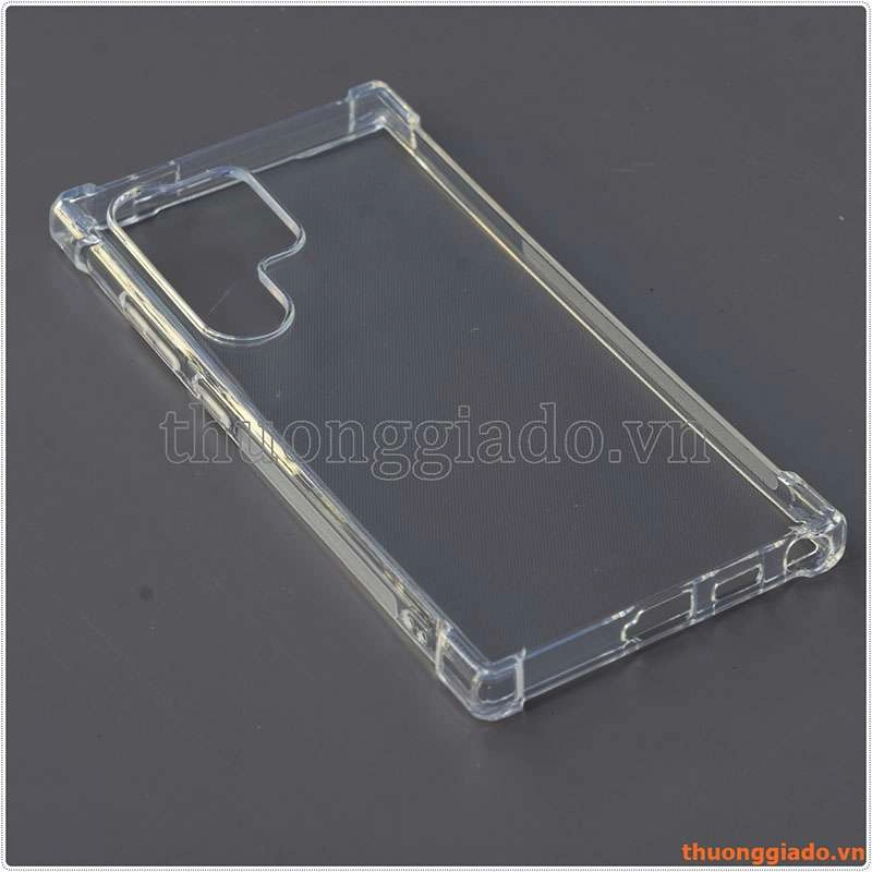Ốp lưng dẻo trong suốt Samsung Galaxy S24 Ultra, chống sốc 4 góc