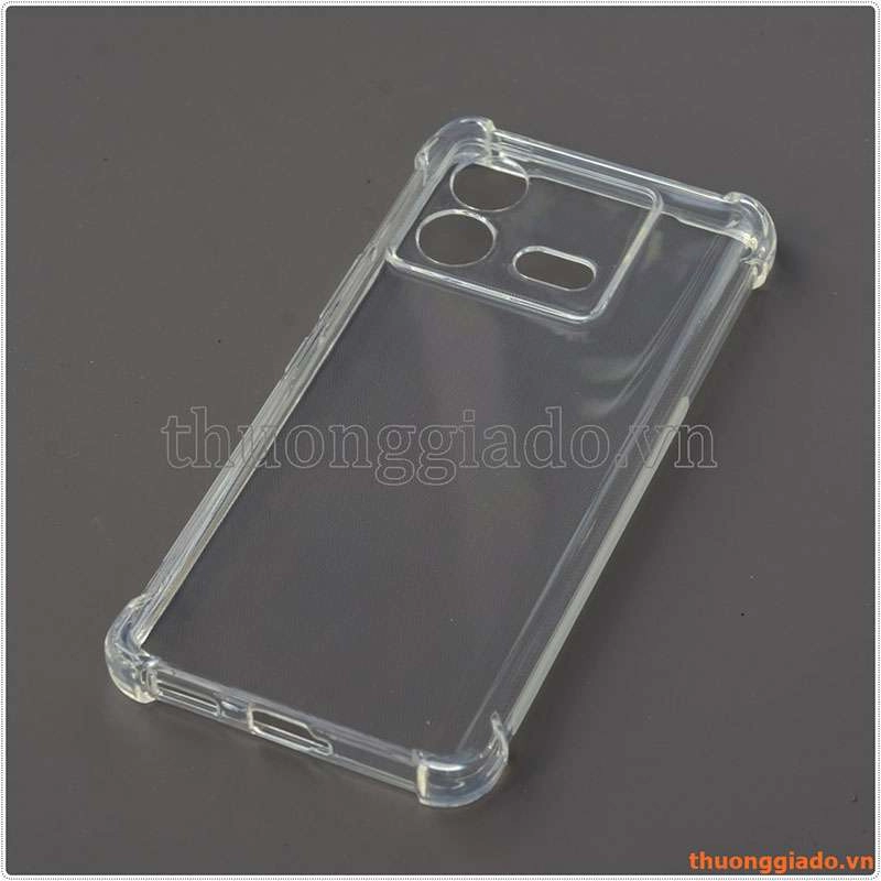 Ốp lưng dẻo trong suốt Vivo iQOO Neo 8 (5G), chống sốc 4 góc