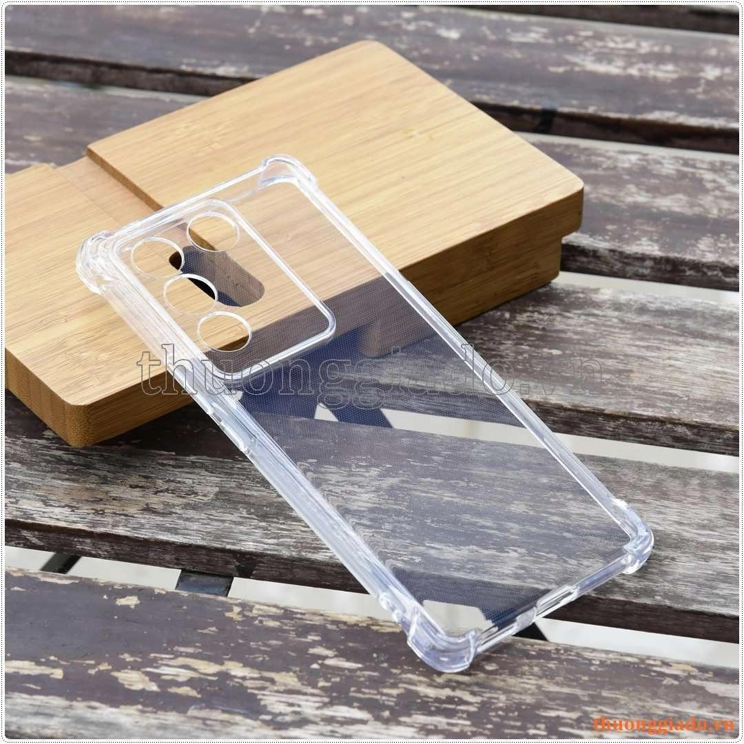 Ốp lưng dẻo trong suốt Vivo S16/ Vivo V27, tăng cường chống sốc 4 góc