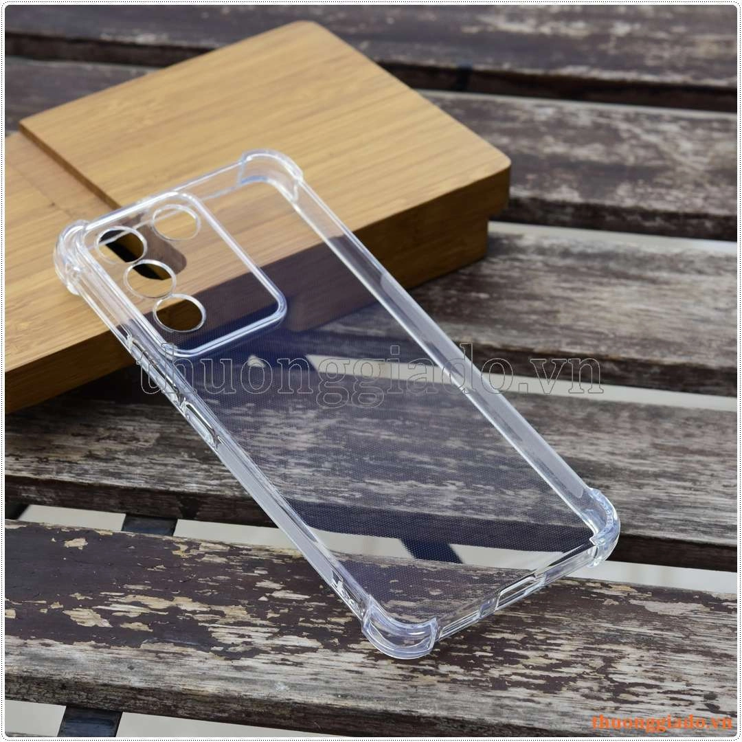Ốp lưng dẻo trong suốt Vivo S16E/ Vivo Y27E tăng cường chống sốc 4 góc
