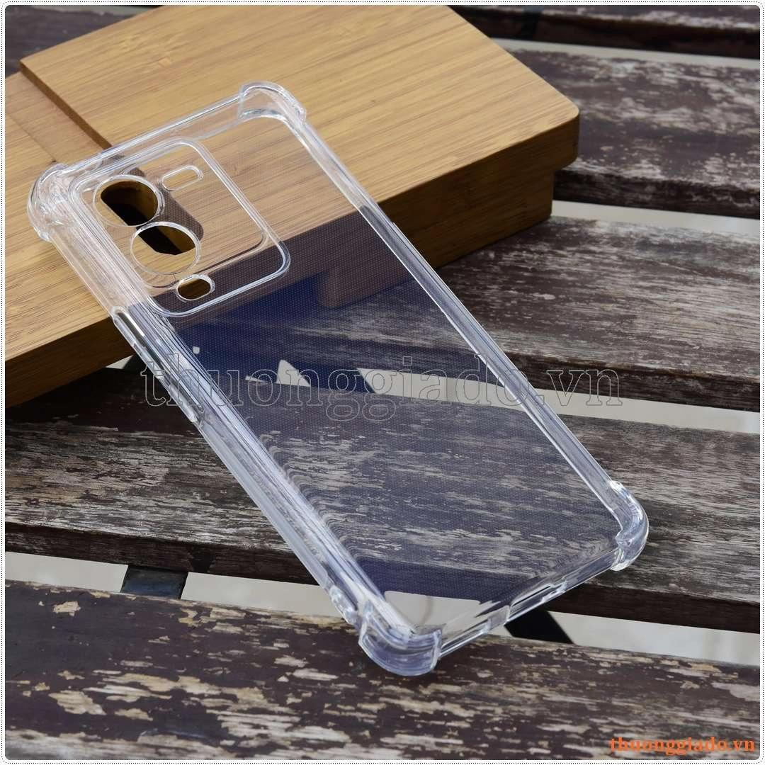 Ốp lưng dẻo trong suốt Vivo V25 Pro (5G), tăng cường chống sốc 4 góc