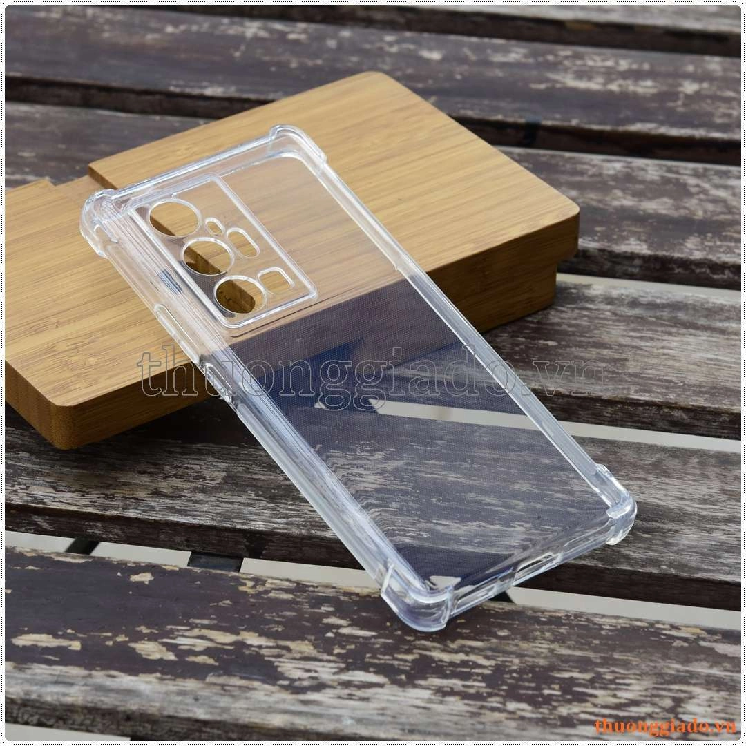 Ốp lưng dẻo trong suốt Vivo X70 Pro Plus, tăng cường chống sốc 4 góc