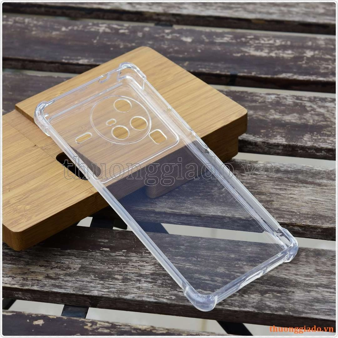 Ốp lưng dẻo trong suốt Vivo X80 Pro, tăng cường chống sốc 4 góc