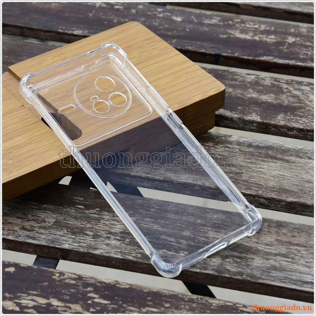 Ốp lưng dẻo trong suốt Vivo X80, tăng cường chống sốc 4 góc