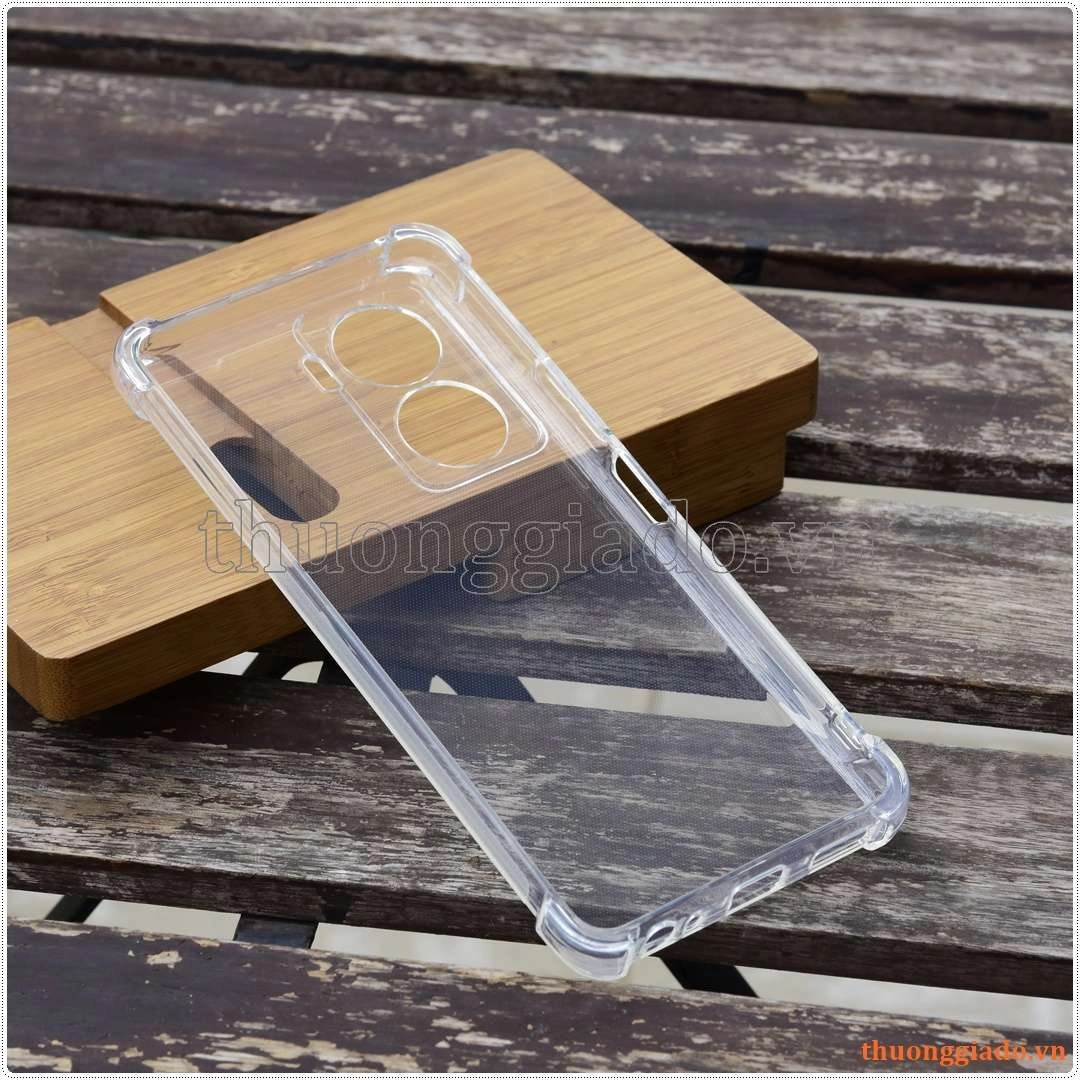 Ốp lưng dẻo trong suốt Vivo Y77 (5G), tăng cường chống sốc 4 góc