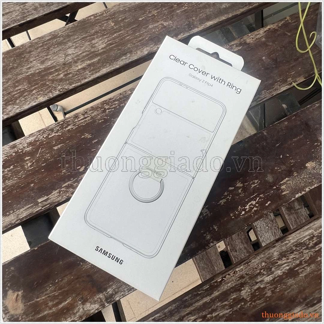 Ốp lưng Samsung Galaxy Z Flip 4 Clear Cover With Ring Chính Hãng