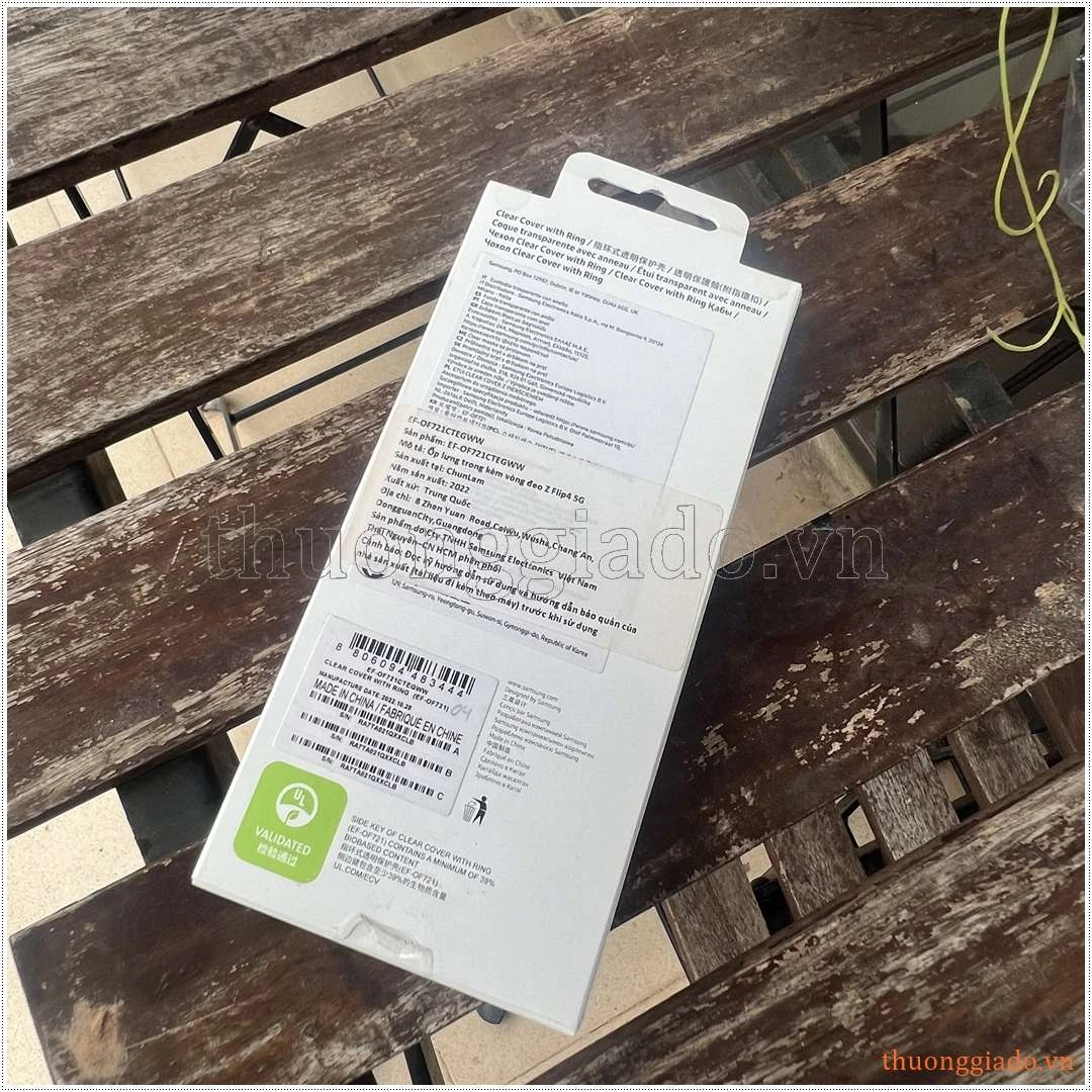Ốp lưng Samsung Galaxy Z Flip 4 Clear Cover With Ring Chính Hãng