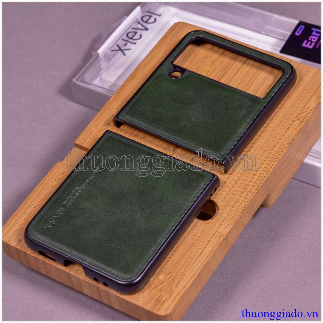 Ốp lưng Samsung Galaxy Z Flip 4 (Ốp giả da, hiệu X Level)