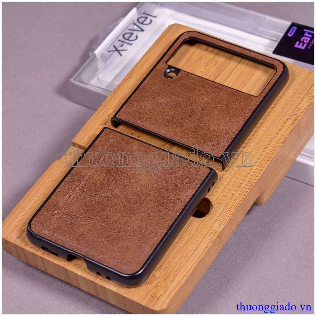 Ốp lưng Samsung Galaxy Z Flip 4 (Ốp giả da, hiệu X Level)