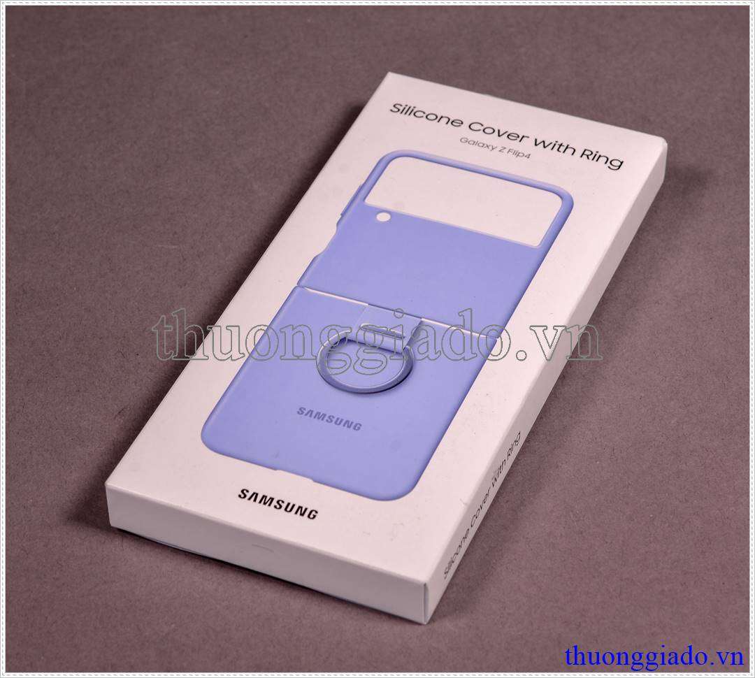 Ốp lưng Samsung Galaxy Z Flip 4, Z Flip4 Silicone Cover with Ring Chính Hãng